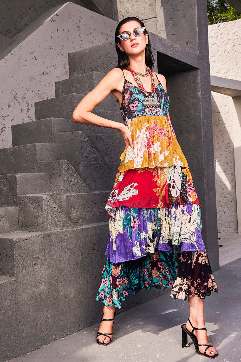 TIERED MAXI DRESS