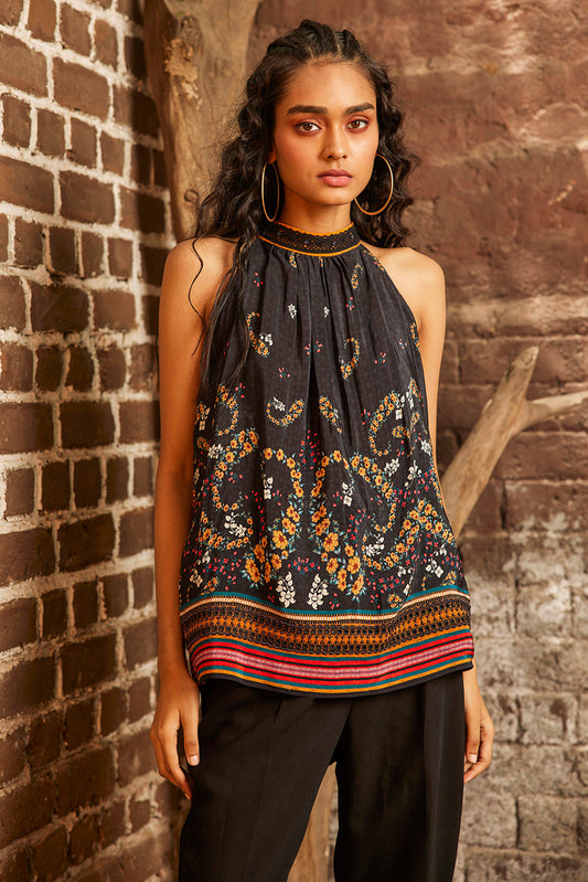 WHITNEY HALTER BLOUSE